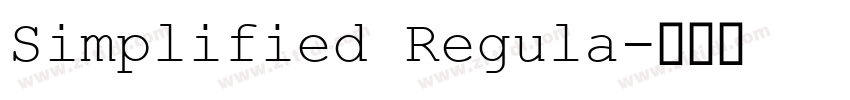 Simplified Regula字体转换